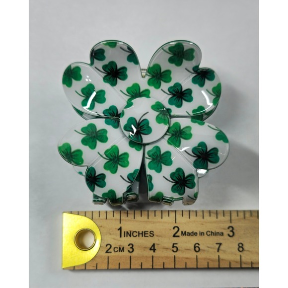 Accessories - Clover Flower Claw Clip St. Patrick's Day Four Leaf Lucky Hair Accessory NEW